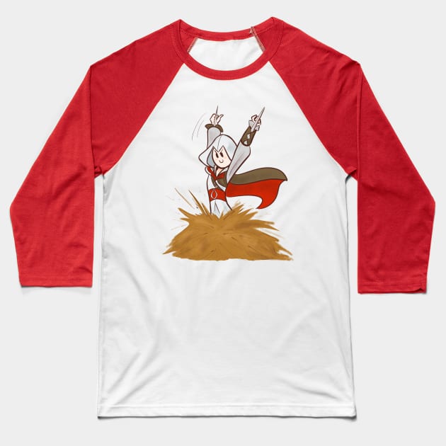 Tiny Assassin Baseball T-Shirt by ImaginativeJoy